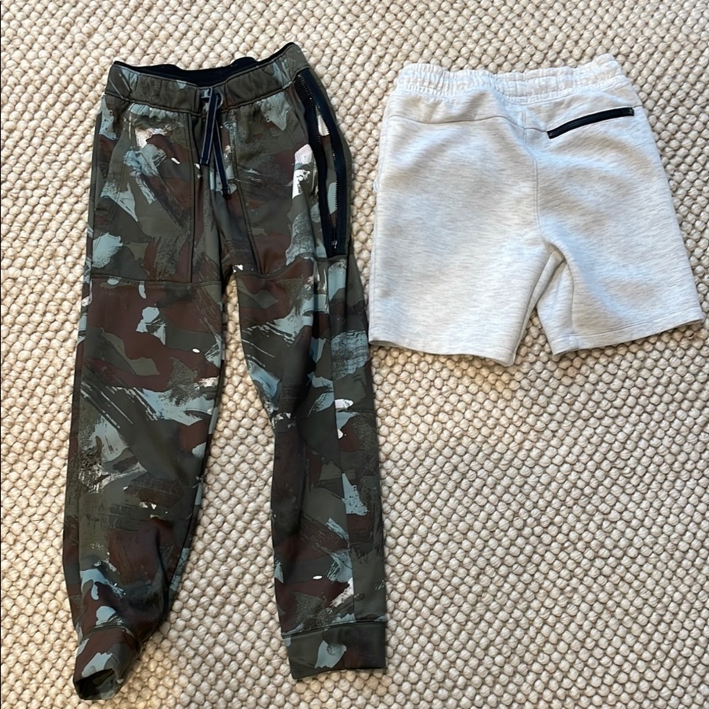 Kids Camouflage and Gray Shorts Set